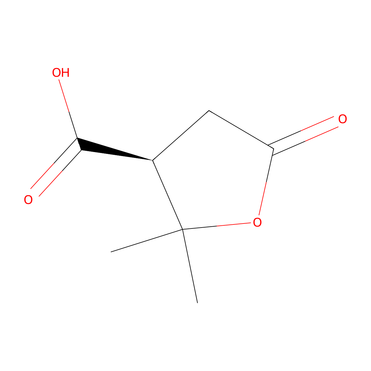 3-Furancarboxylic acid, tetrahydro-2,2-dimethyl-5-oxo-, (3S)- molecular structure, CAS 157007-74-4