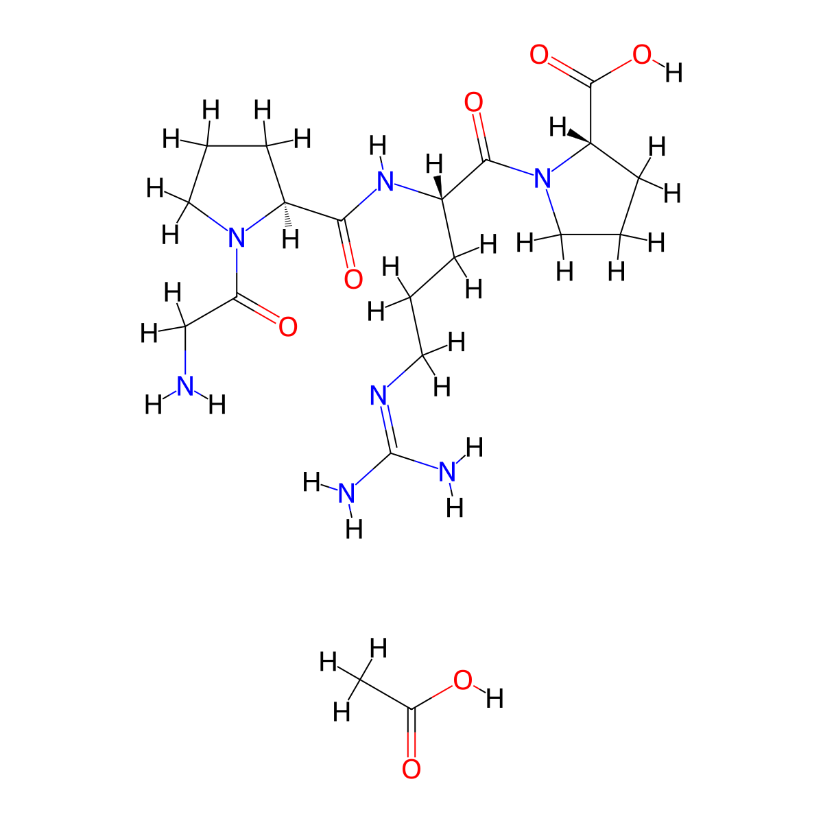 GPRP acetate molecular structure, CAS 157009-81-9