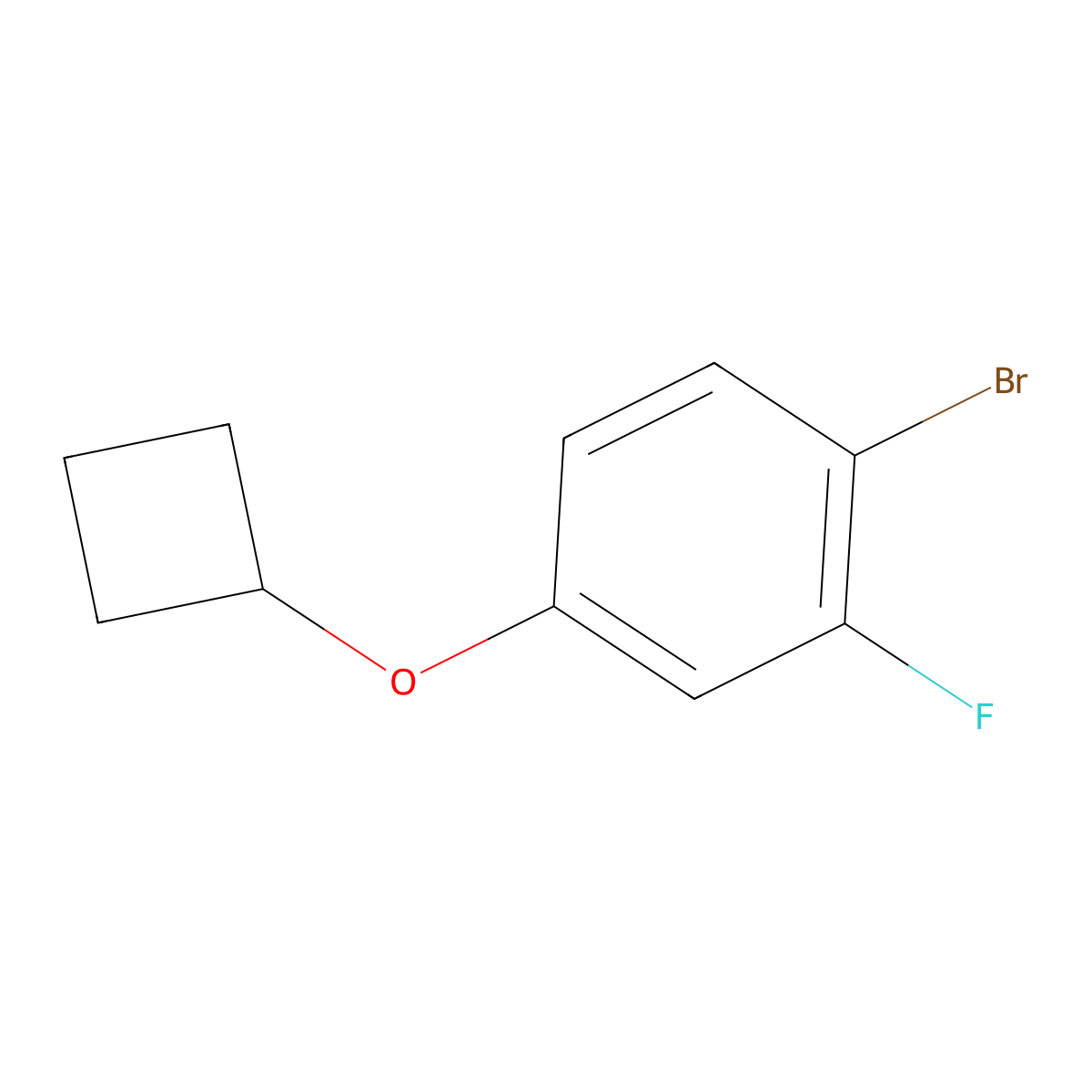 Benzene, 1-bromo-4-(cyclobutyloxy)-2-fluoro- molecular structure, CAS 1570139-81-9