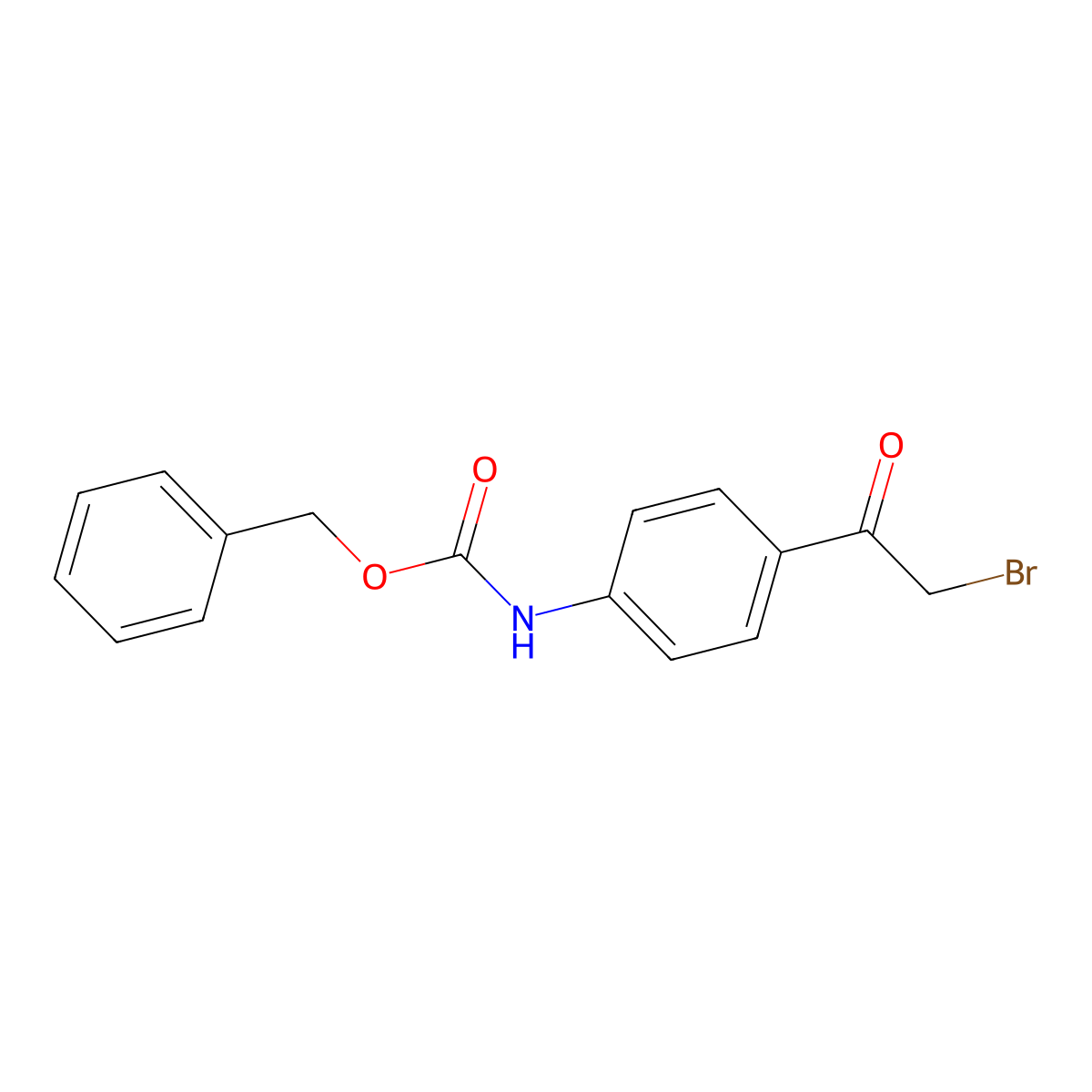 Benzyl (4-(2-bromoacetyl)phenyl)carbamate molecular structure, CAS 157014-41-0