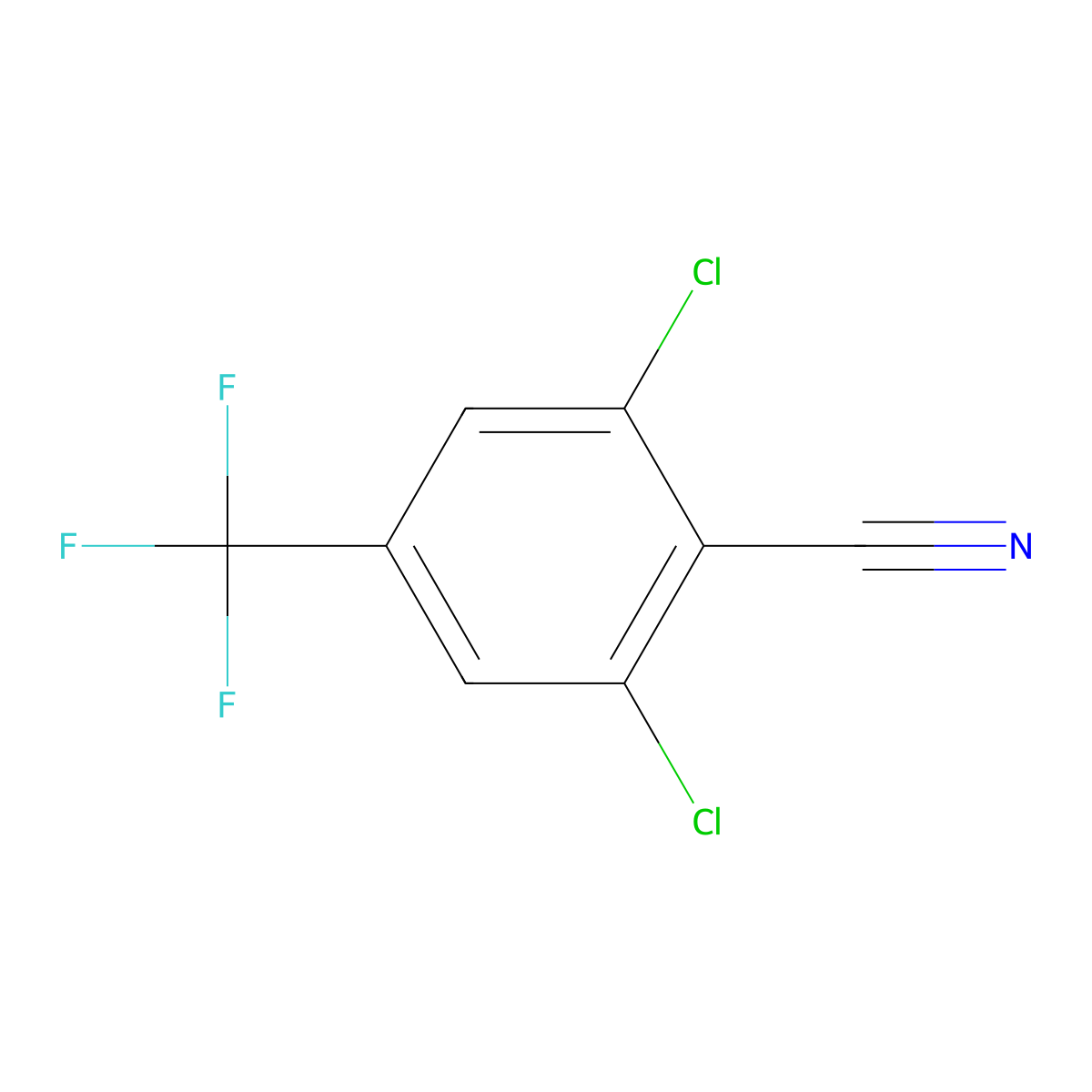 2,6-Dichloro-4-(trifluoromethyl)benzonitrile molecular structure, CAS 157021-61-9