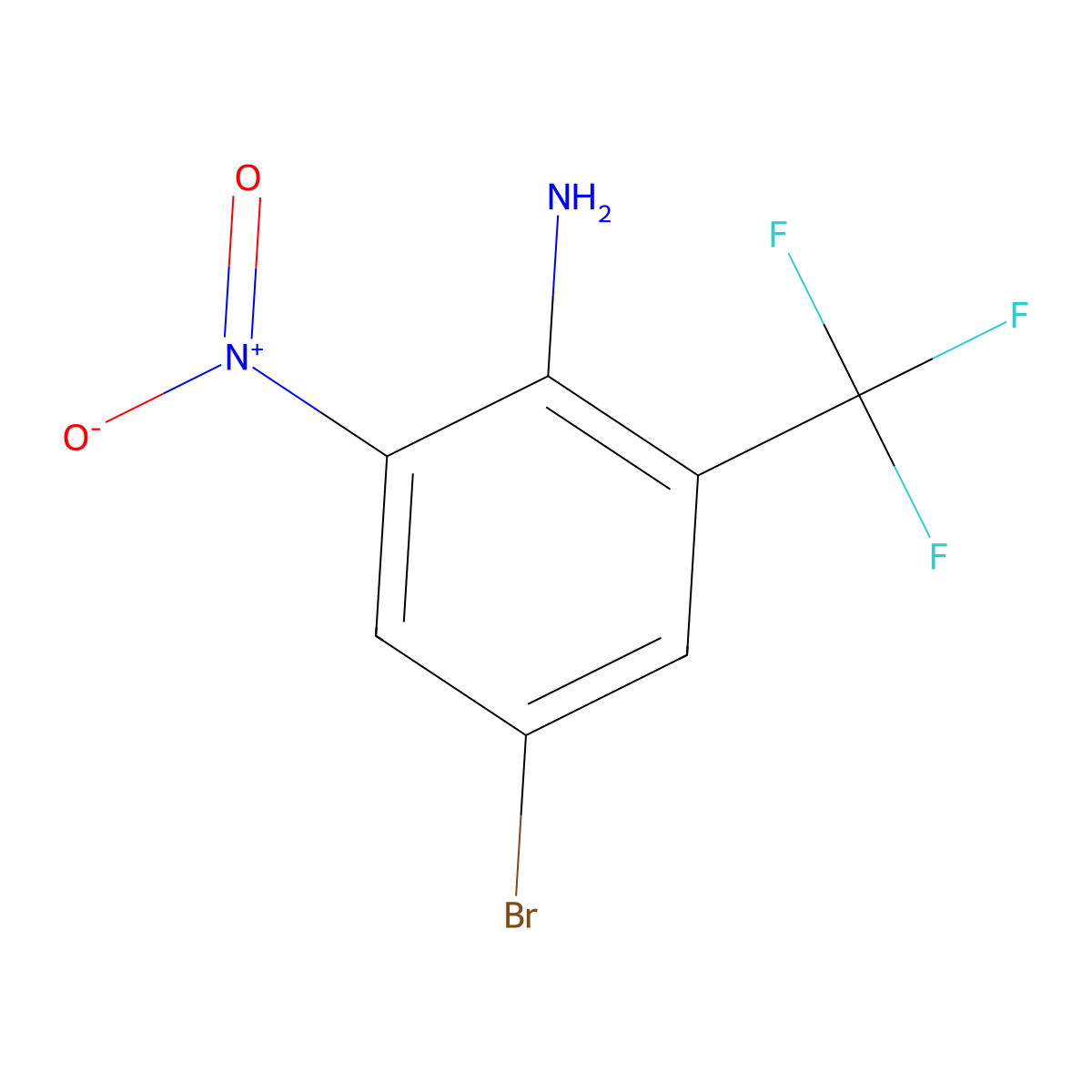 4-Bromo-2-nitro-6-(trifluoromethyl)aniline molecular structure, CAS 157026-18-1