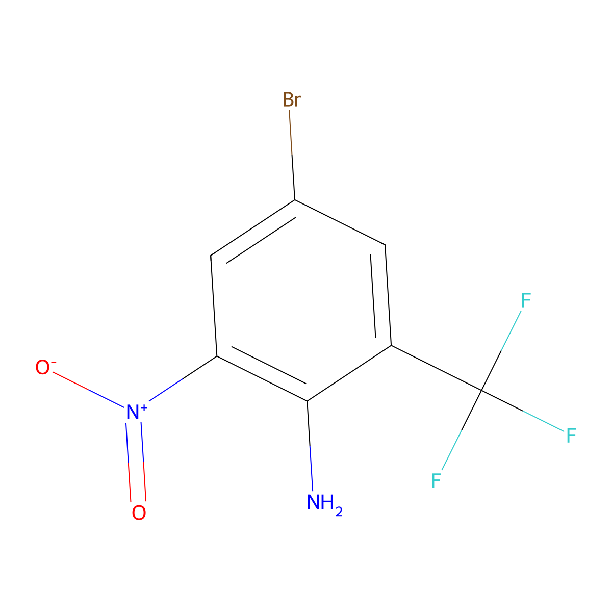 4-Bromo-2-nitro-6-(trifluoromethyl)aniline molecular structure, CAS 157026-18-1