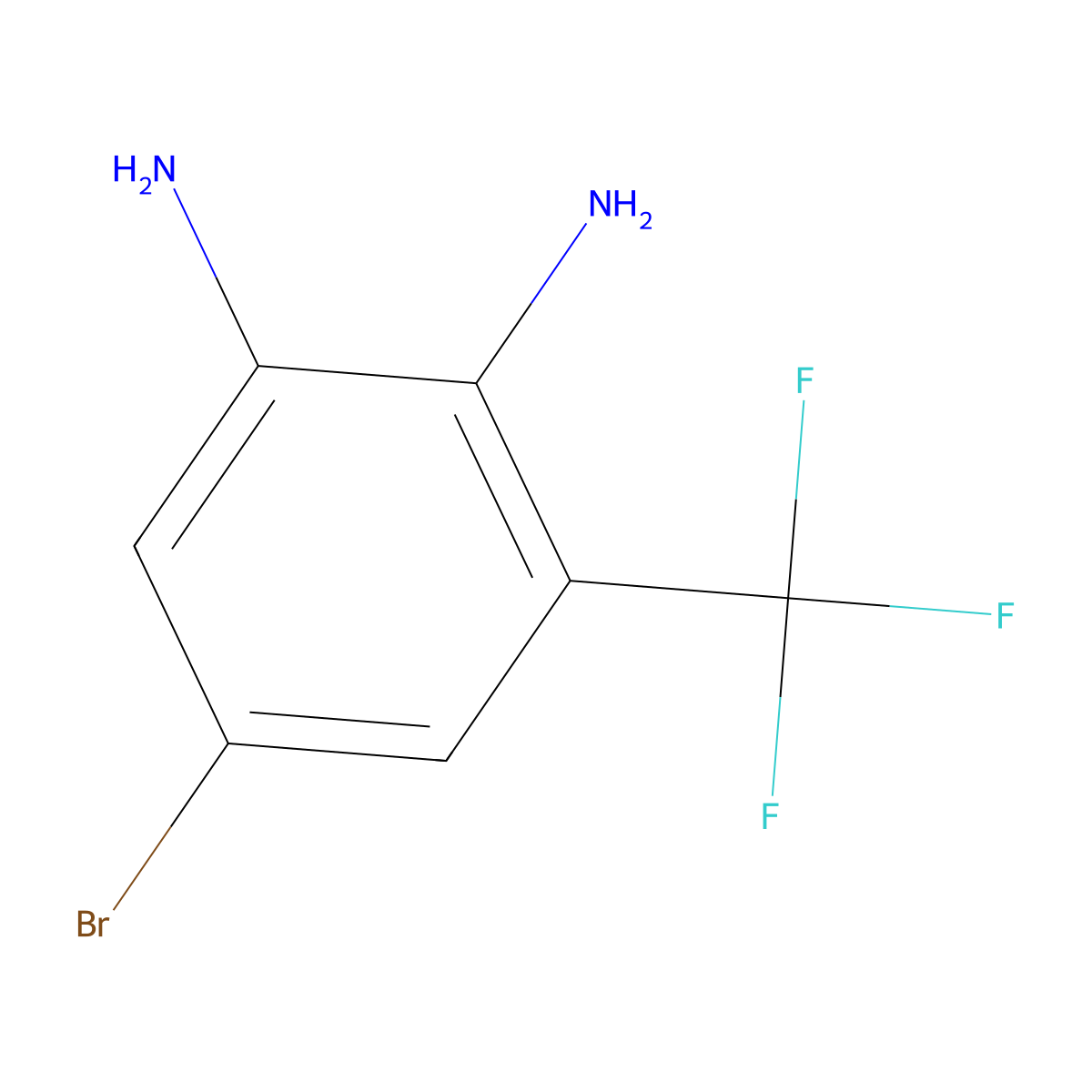 5-Bromo-2,3-diaminobenzotrifluoride molecular structure, CAS 157026-19-2