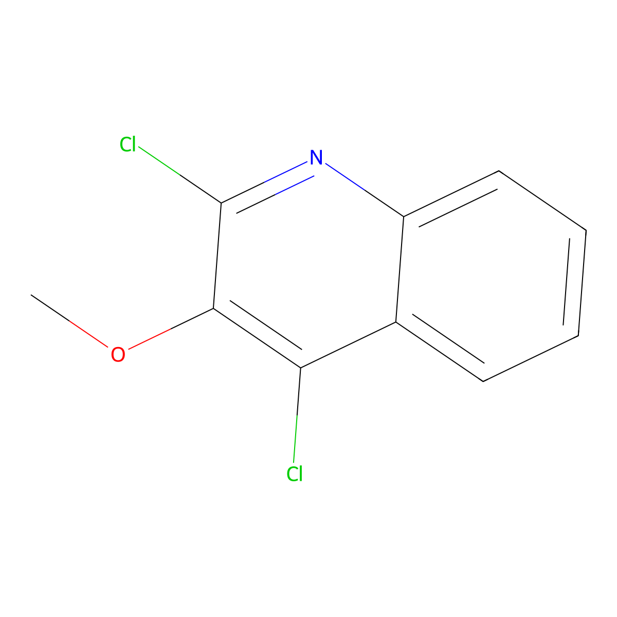 2,4-Dichloro-3-methoxyquinoline molecular structure, CAS 157027-29-7