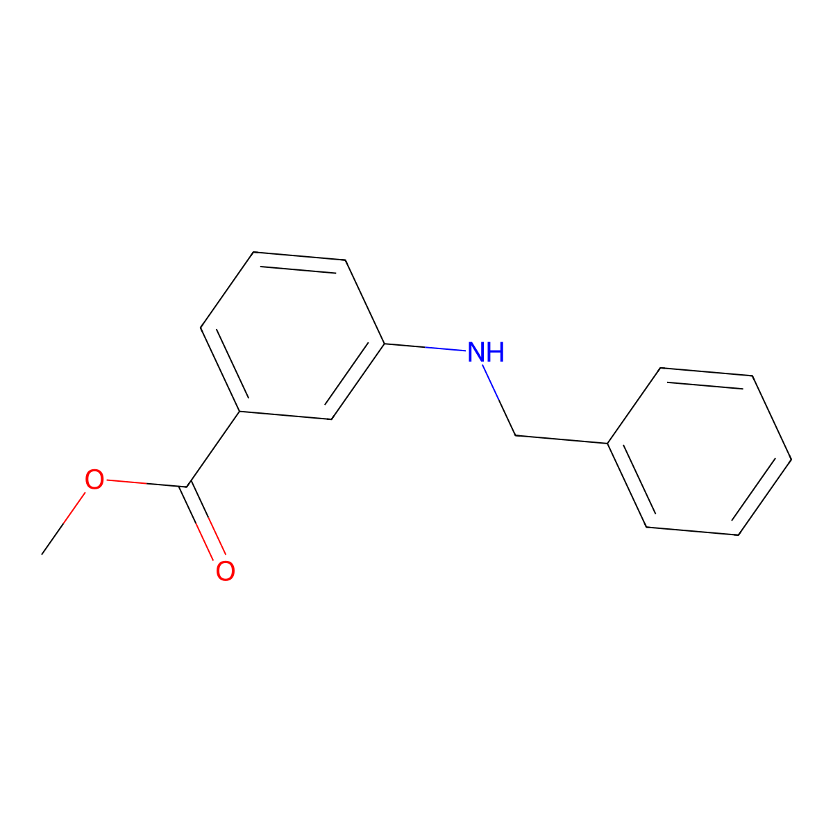 Methyl 3-(benzylamino)benzoate molecular structure, CAS 157030-32-5