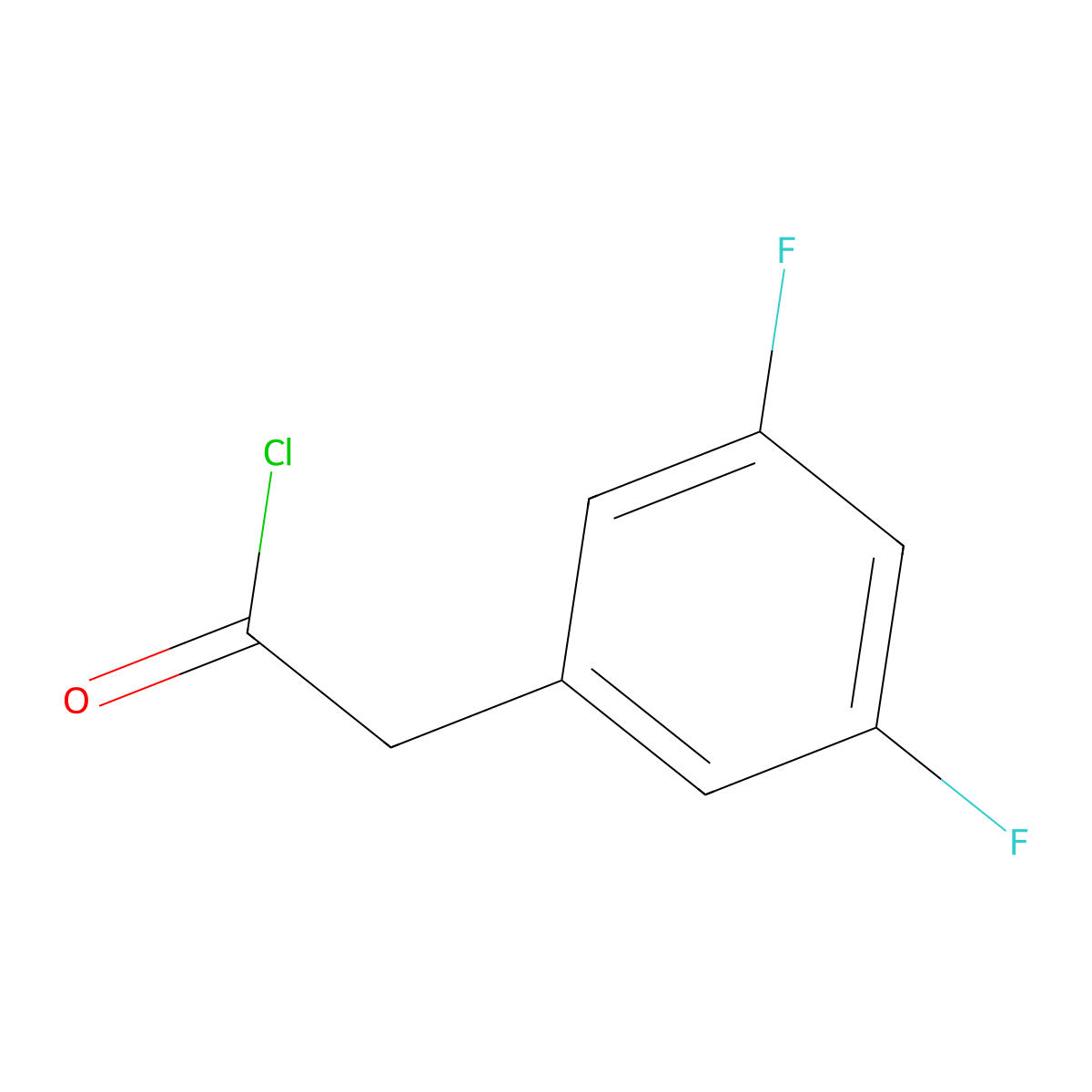 2-(3,5-Difluorophenyl)acetyl chloride molecular structure, CAS 157033-24-4