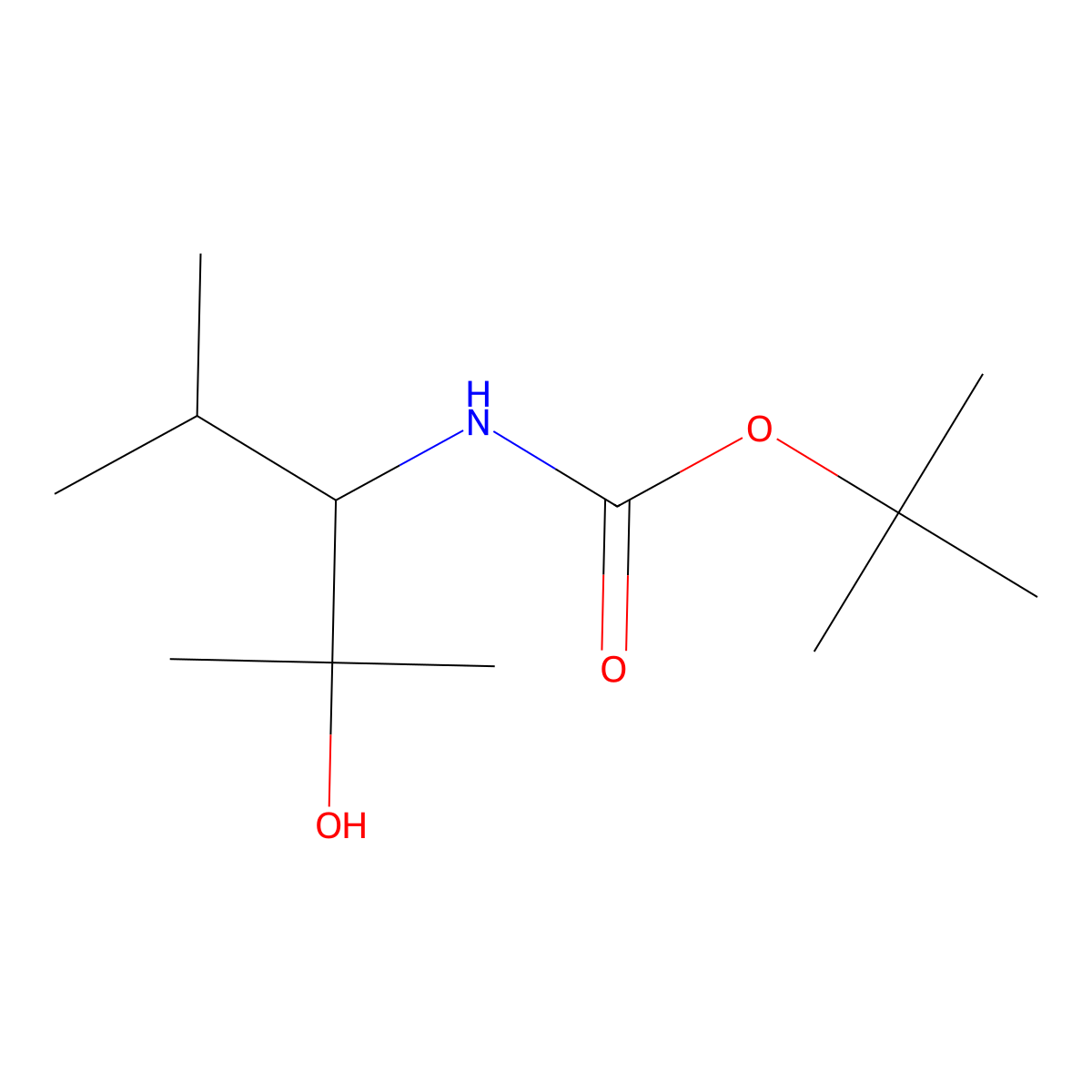 (S)-3-(Boc-amino)-2,4-dimethyl-2-pentanol molecular structure, CAS 157035-77-3