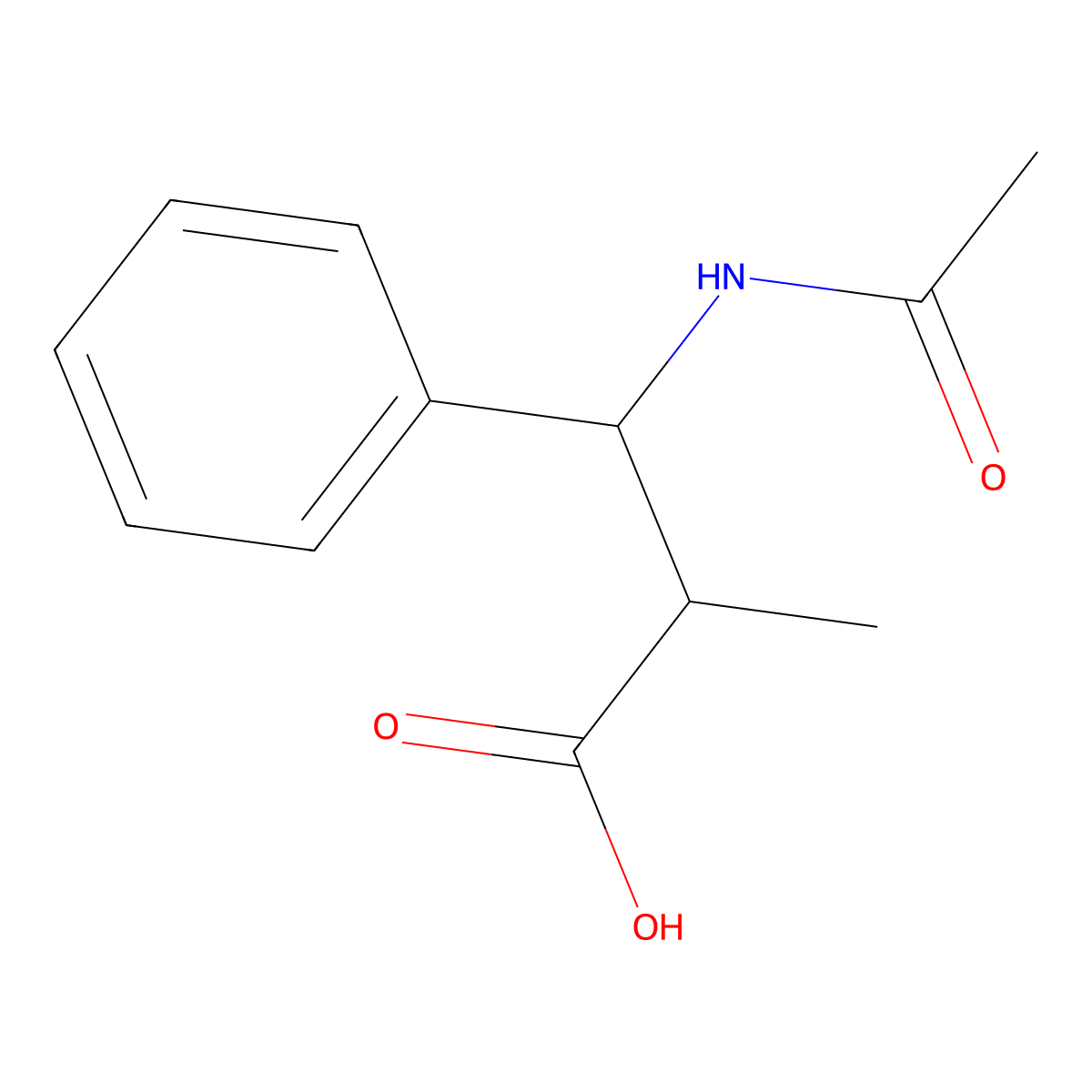 3-Acetamido-2-methyl-3-phenylpropanoic acid molecular structure, CAS 1570418-24-4