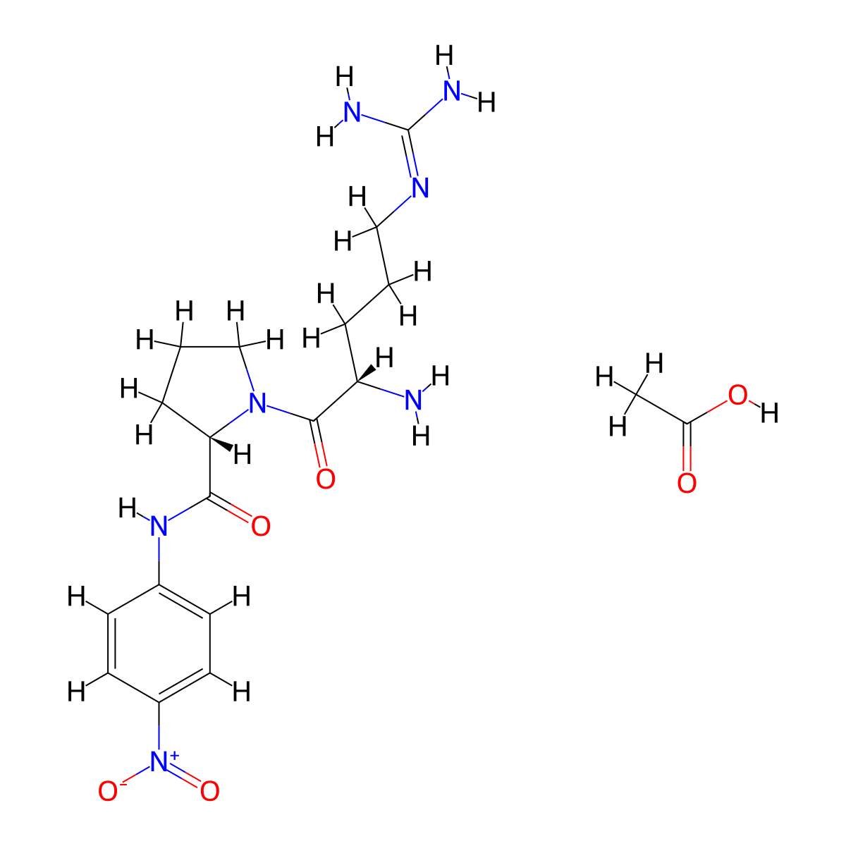 H-Arg-pro-pna trifluoroacetate salt molecular structure, CAS 157054-08-5