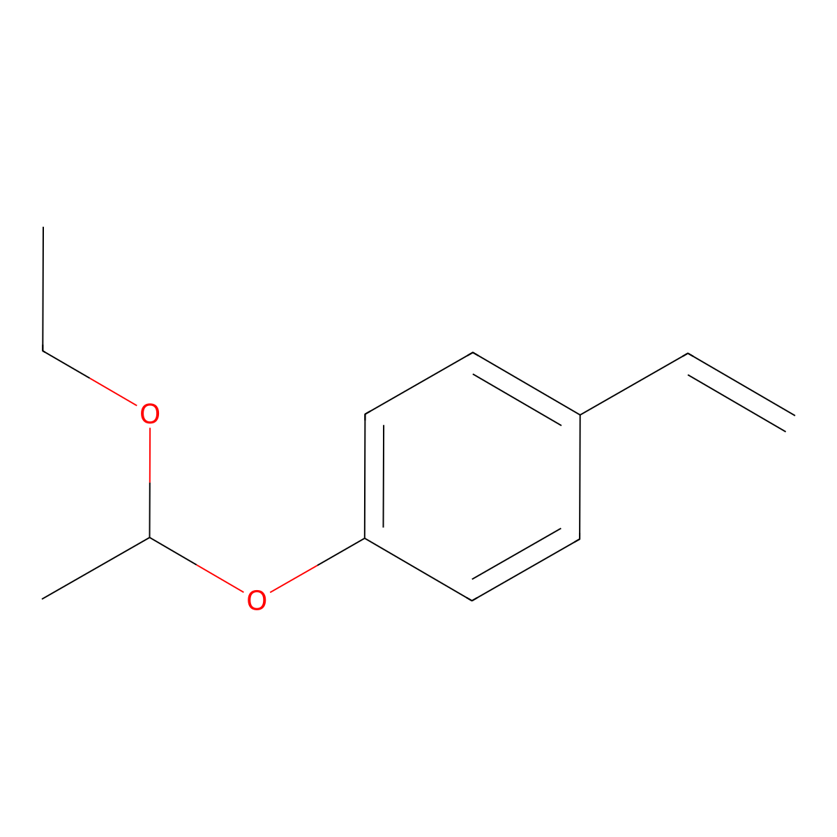 p-(1-Ethoxyethoxy)styrene molecular structure, CAS 157057-20-0