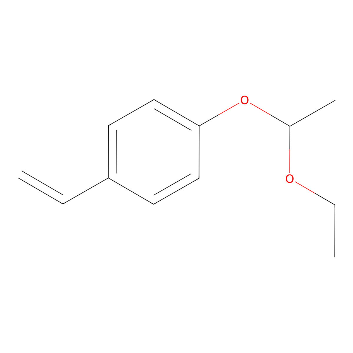 p-(1-Ethoxyethoxy)styrene molecular structure, CAS 157057-20-0