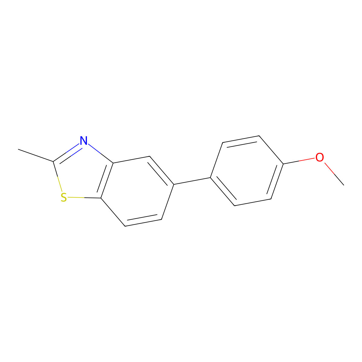 5-(4-Methoxyphenyl)-2-methyl-1,3-benzothiazole acetate molecular structure, CAS 157059-83-1