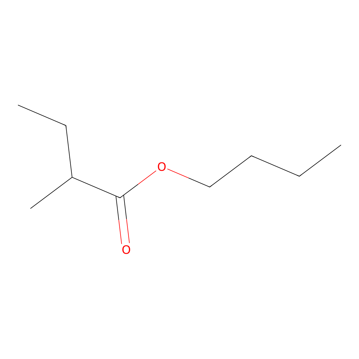 Butyl 2-methyl butyrate molecular structure, CAS 15706-73-7