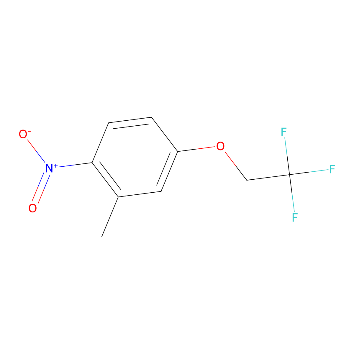 2-Methyl-1-nitro-4-(2,2,2-trifluoroethoxy)benzene molecular structure, CAS 157060-87-2