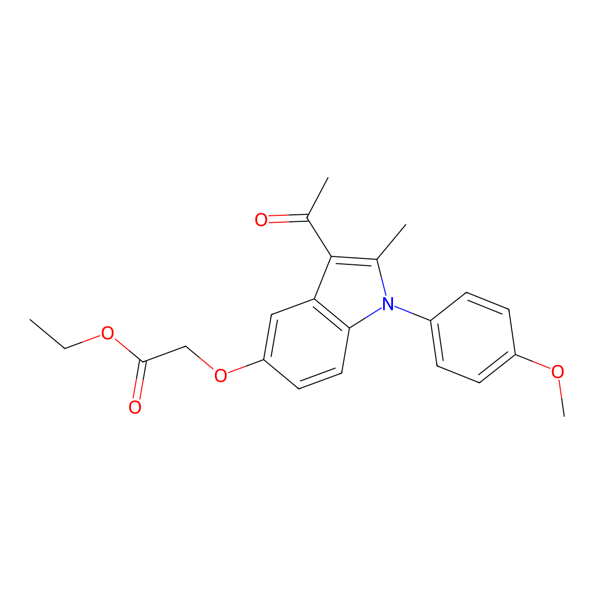 ethyl {[3-acetyl-1-(4-methoxyphenyl)-2-methyl-1H-indol-5-yl]oxy}acetate molecular structure, CAS 157064-68-1
