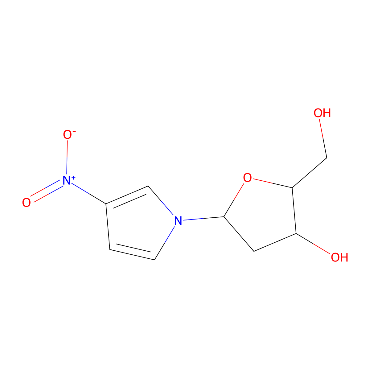 3-Nitropyrrole 2'-deoxyribonucleoside molecular structure, CAS 157066-48-3