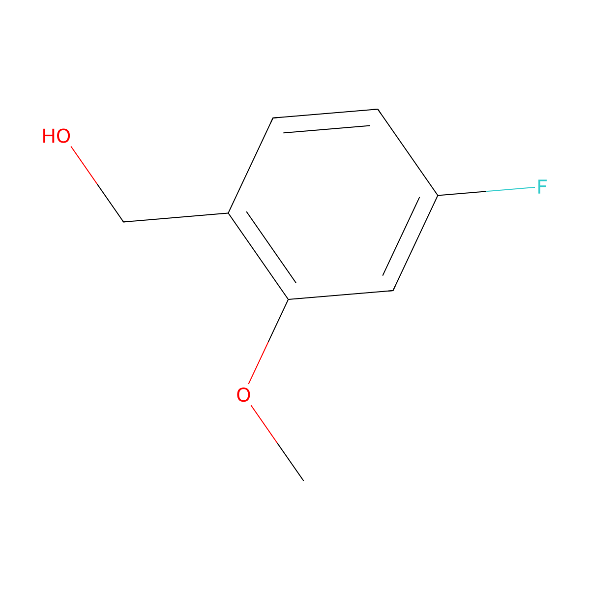 (4-Fluoro-2-methoxyphenyl)methanol molecular structure, CAS 157068-03-6