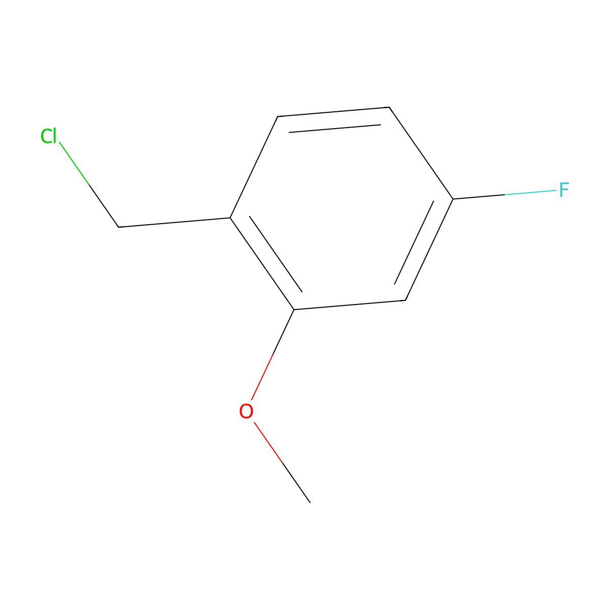 1-(Chloromethyl)-4-fluoro-2-methoxybenzene molecular structure, CAS 157068-04-7