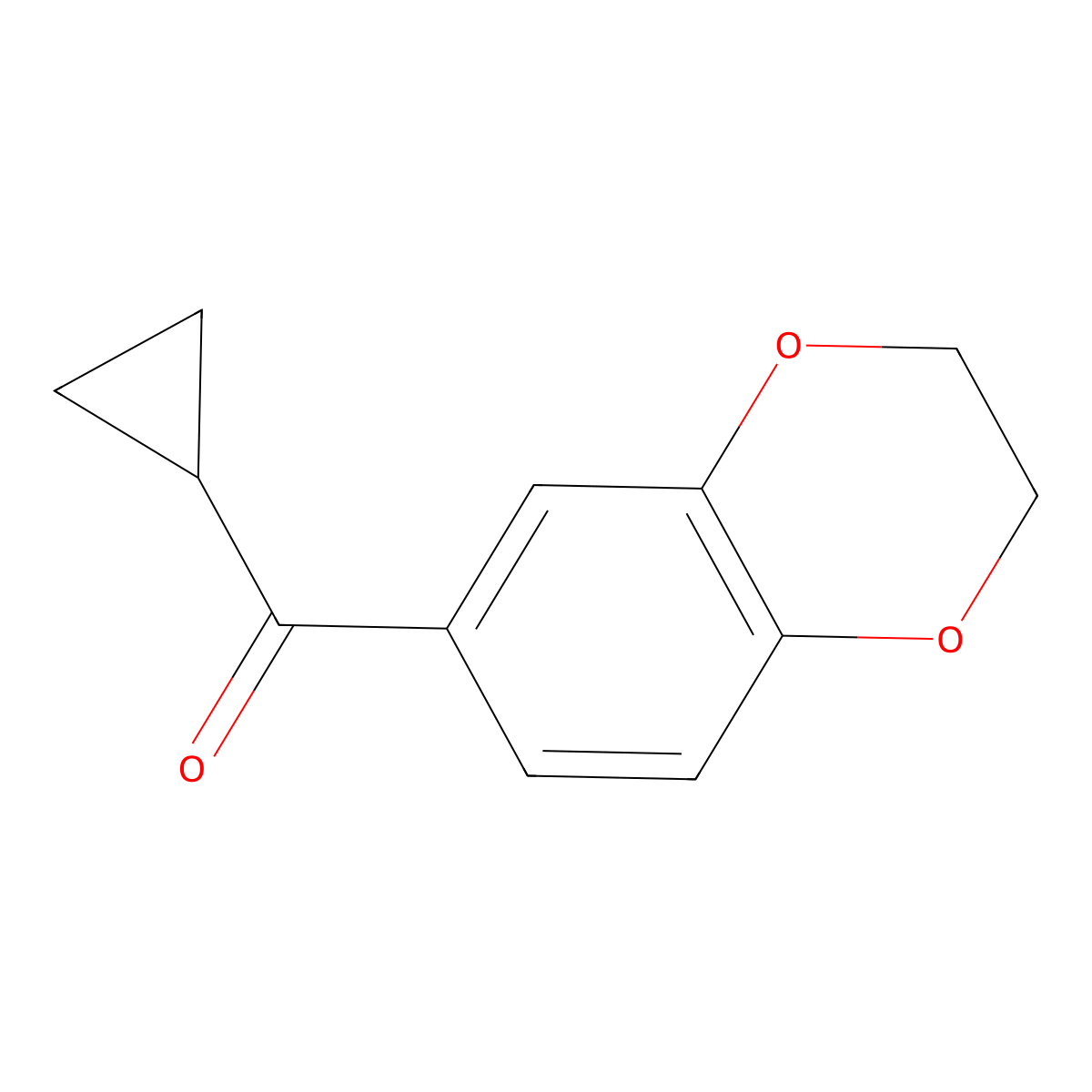 Cyclopropyl(2,3-dihydro-1,4-benzodioxin-6-yl)methanone molecular structure, CAS 157069-03-9