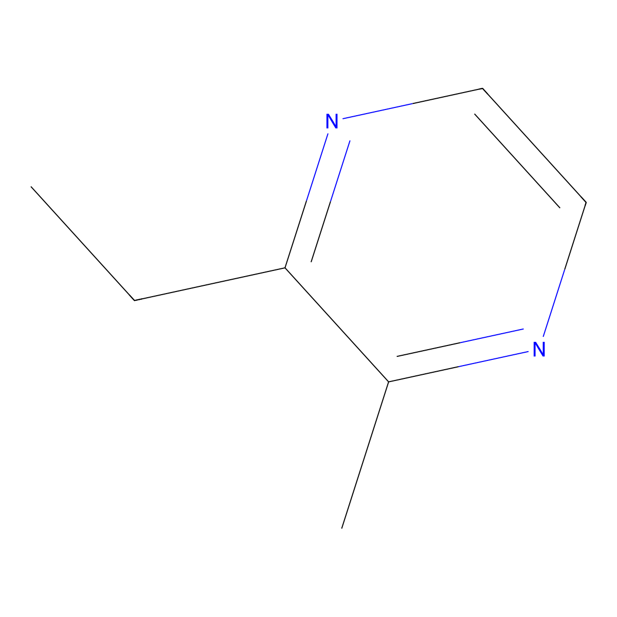 2-Ethyl-3-Methylpyrazine molecular structure, CAS 15707-23-0