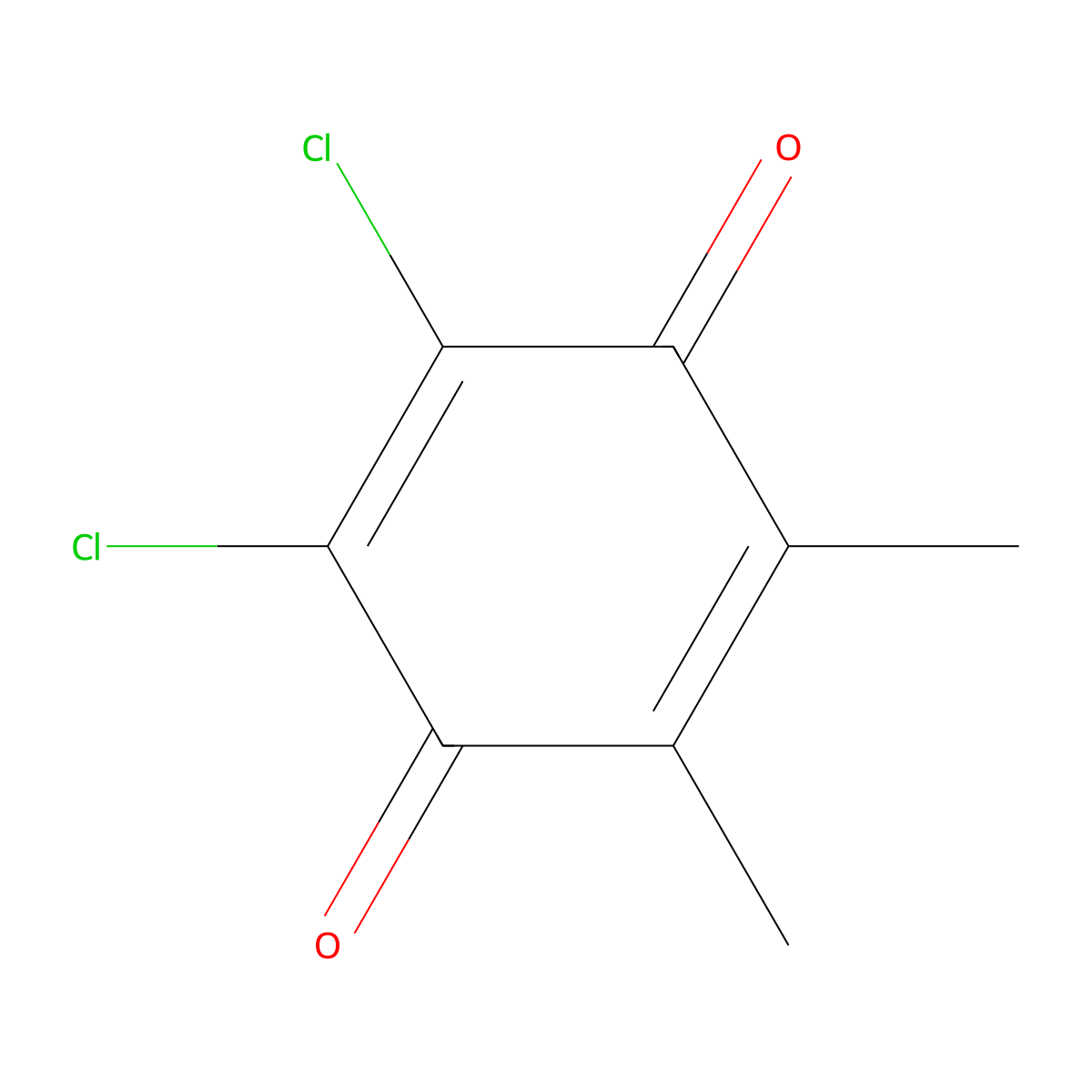 2,3-Dichloro-5,6-dimethyl-1,4-benzoquinone molecular structure, CAS 15707-31-0