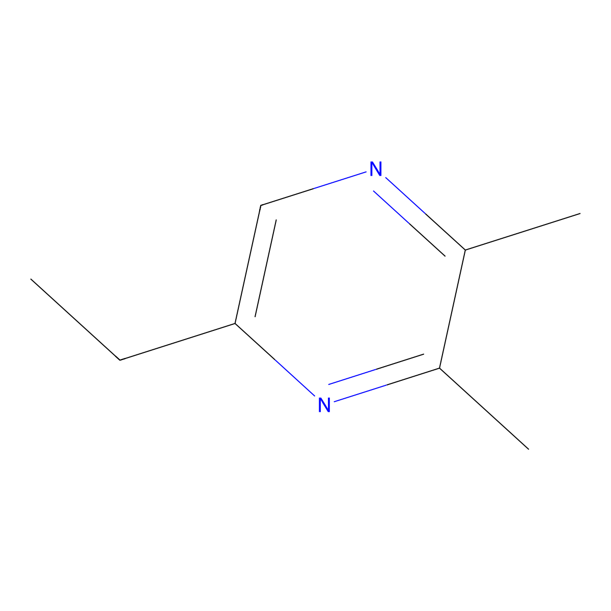 5-Ethyl-2,3-dimethylpyrazine molecular structure, CAS 15707-34-3