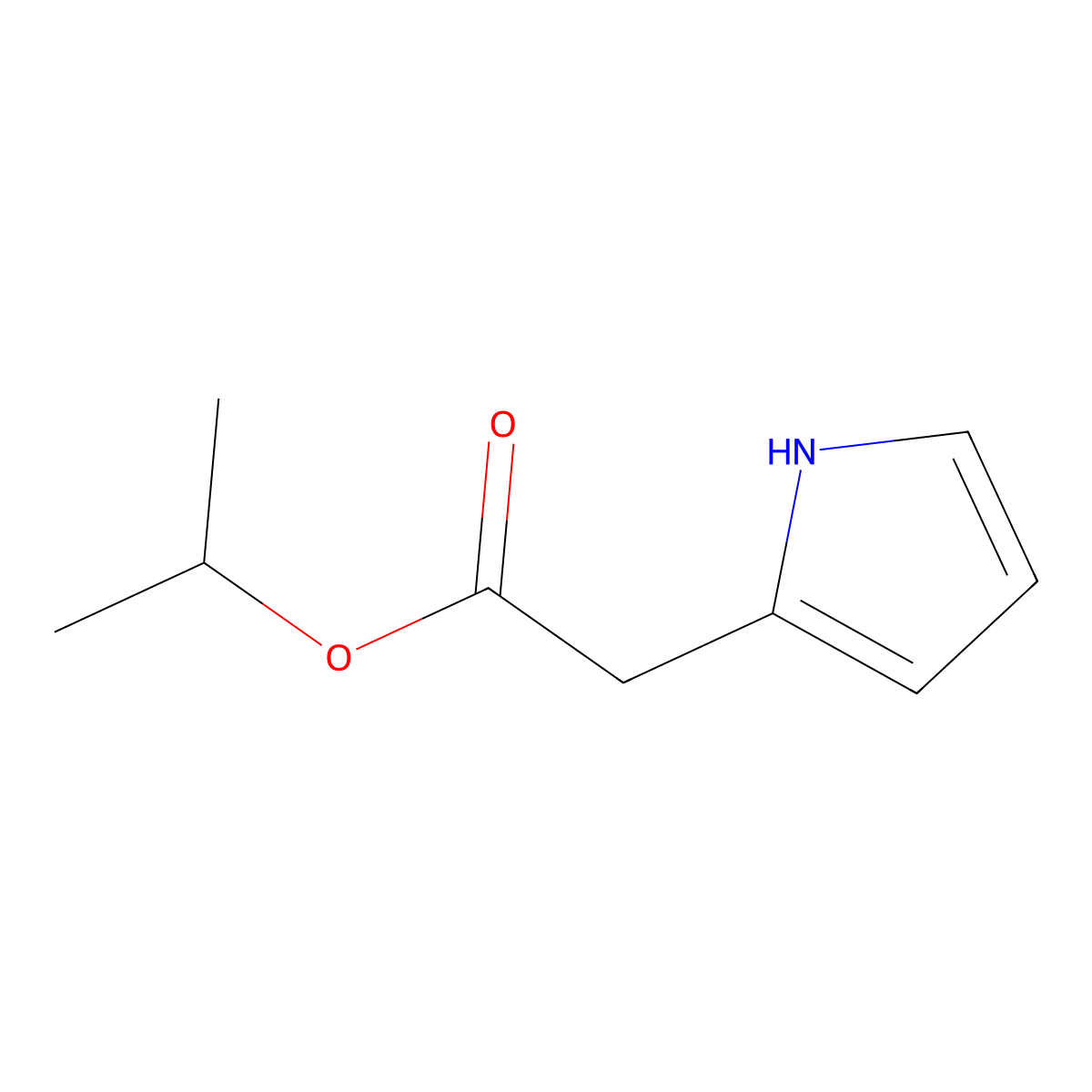 Isopropyl 1H-pyrrol-2-ylacetate molecular structure, CAS 157071-48-2