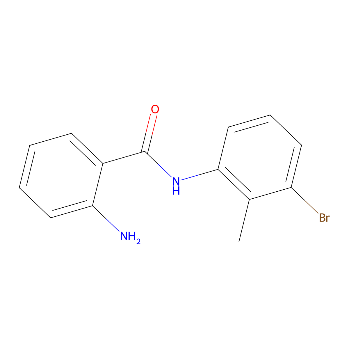 2-amino-N-(3-bromo-2-methylphenyl)benzamide molecular structure, CAS 1570728-82-3