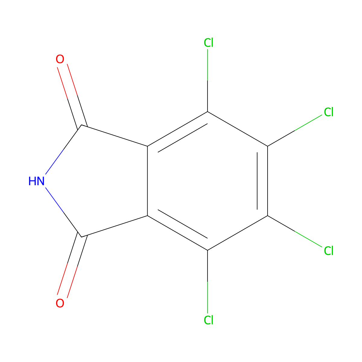 3,4,5,6-Tetrachlorophthalimide molecular structure, CAS 1571-13-7