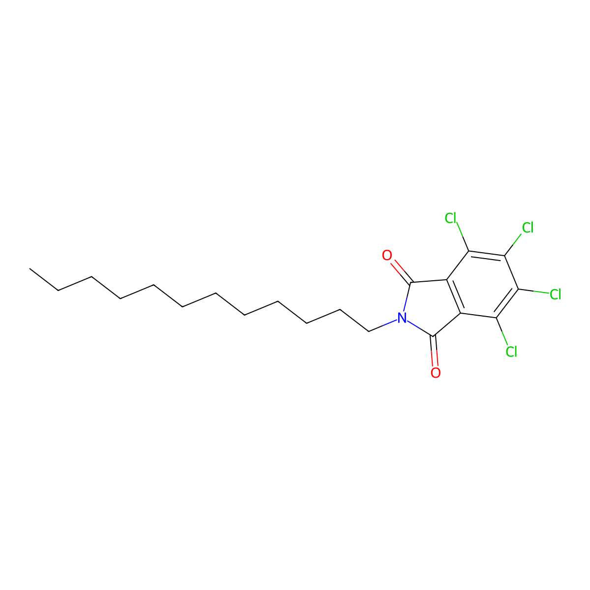 1H-Isoindole-1,3(2H)-dione, 4,5,6,7-tetrachloro-2-dodecyl- molecular structure, CAS 1571-20-6