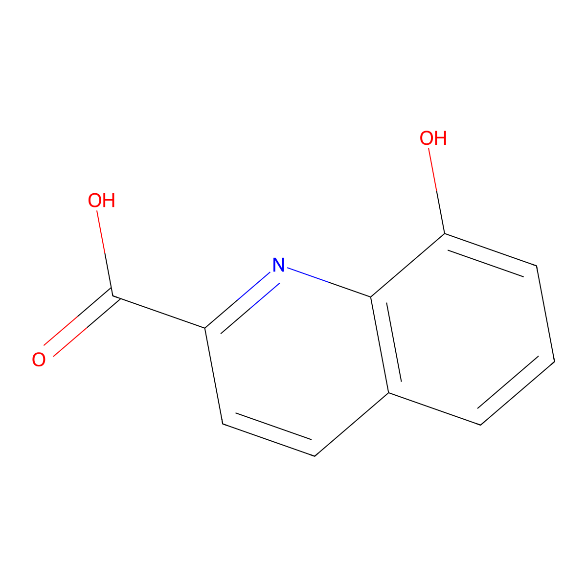 8-Hydroxyquinaldic acid molecular structure, CAS 1571-30-8