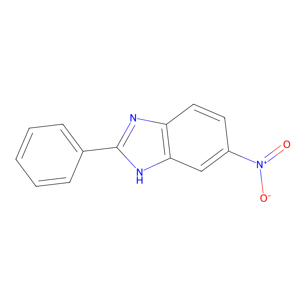 1H-Benzimidazole, 5-nitro-2-phenyl- molecular structure, CAS 1571-85-3