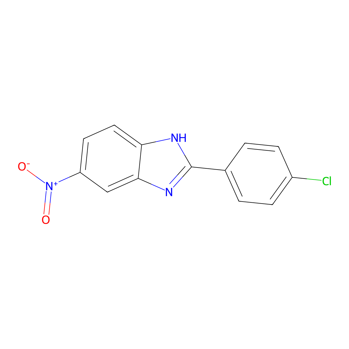 2-(4-Chlorophenyl)-5-nitrobenzimidazole molecular structure, CAS 1571-87-5