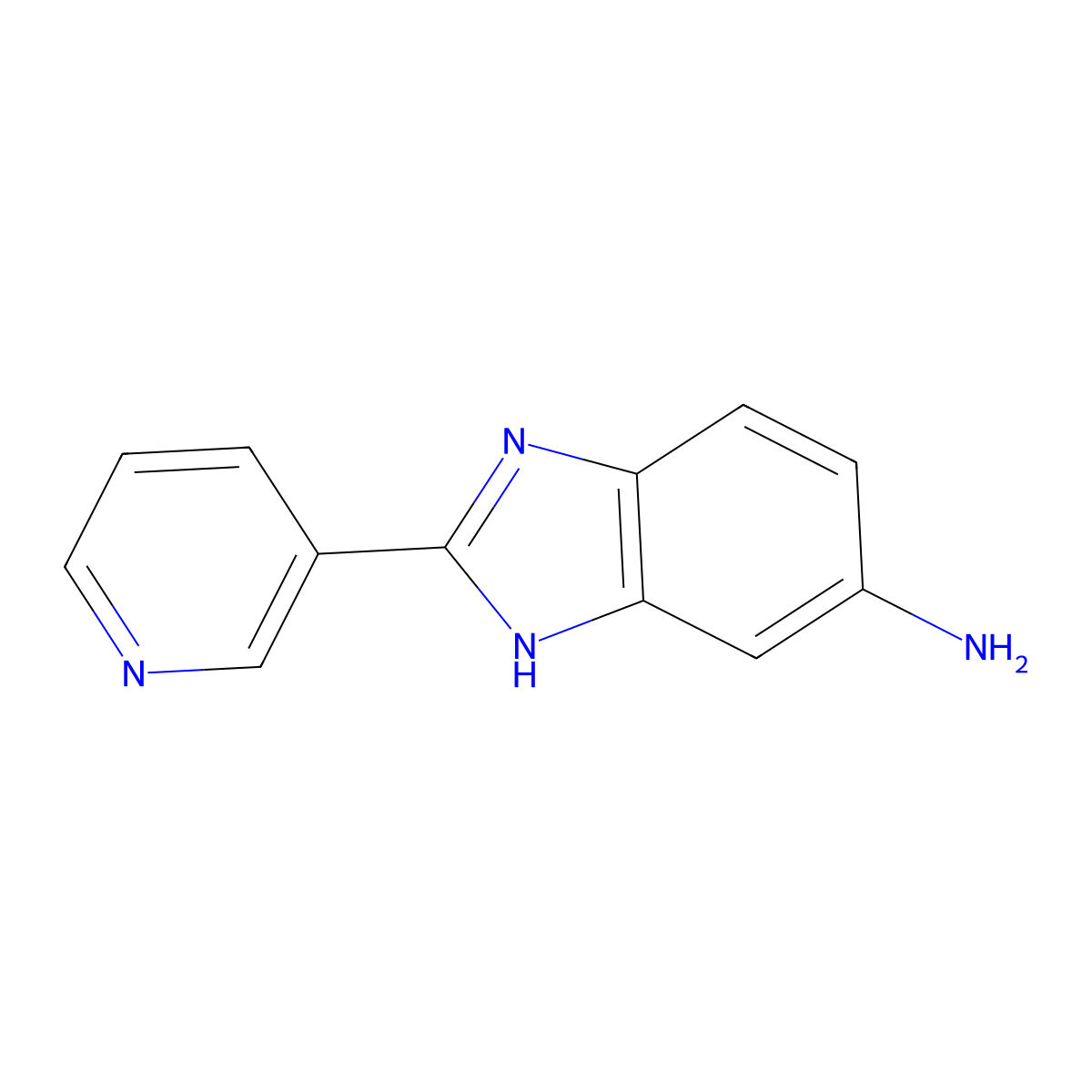 2-(pyridin-3-yl)-1H-1,3-benzodiazol-5-amine molecular structure, CAS 1571-99-9