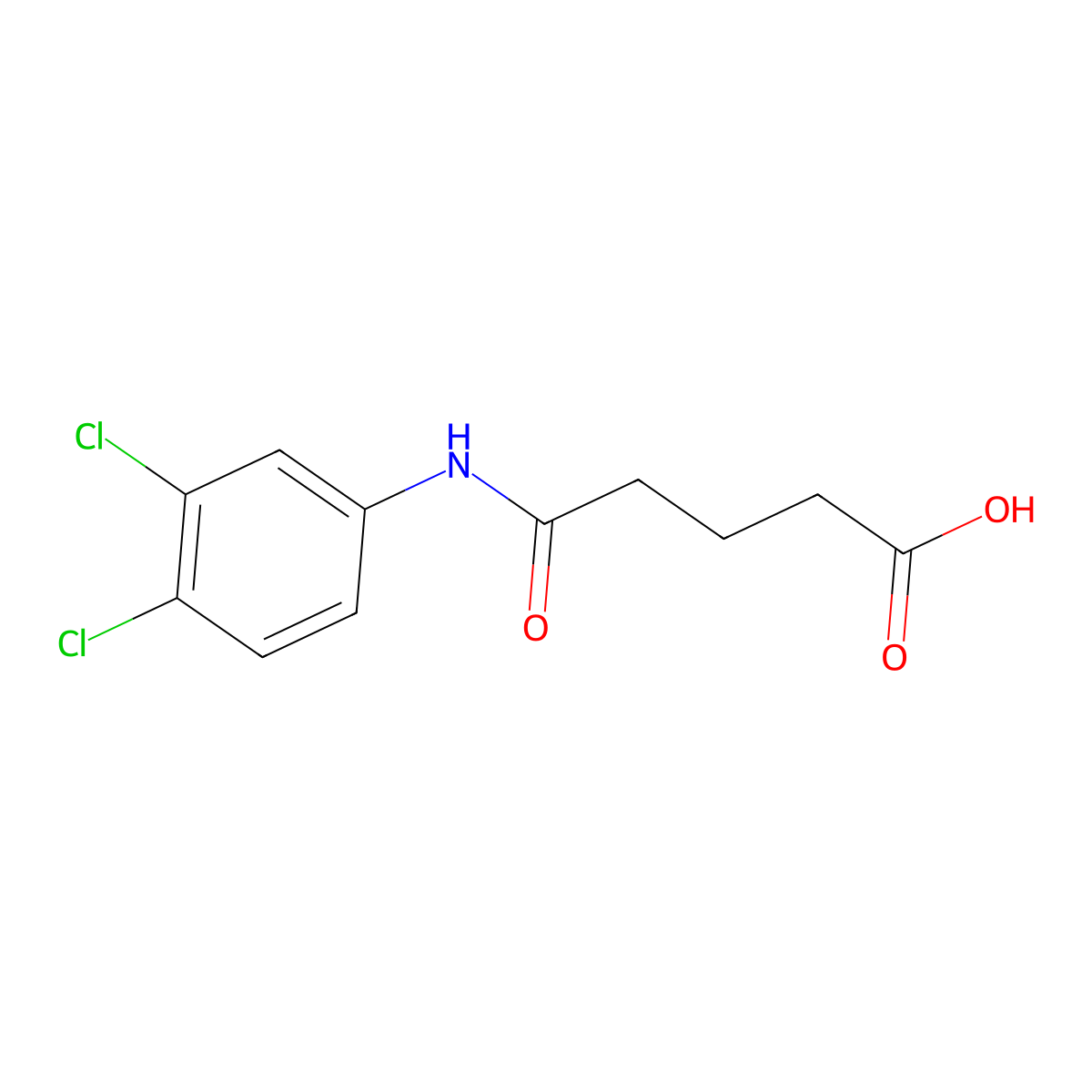 3',4'-Dichloroglutaranilic acid molecular structure, CAS 157101-38-7