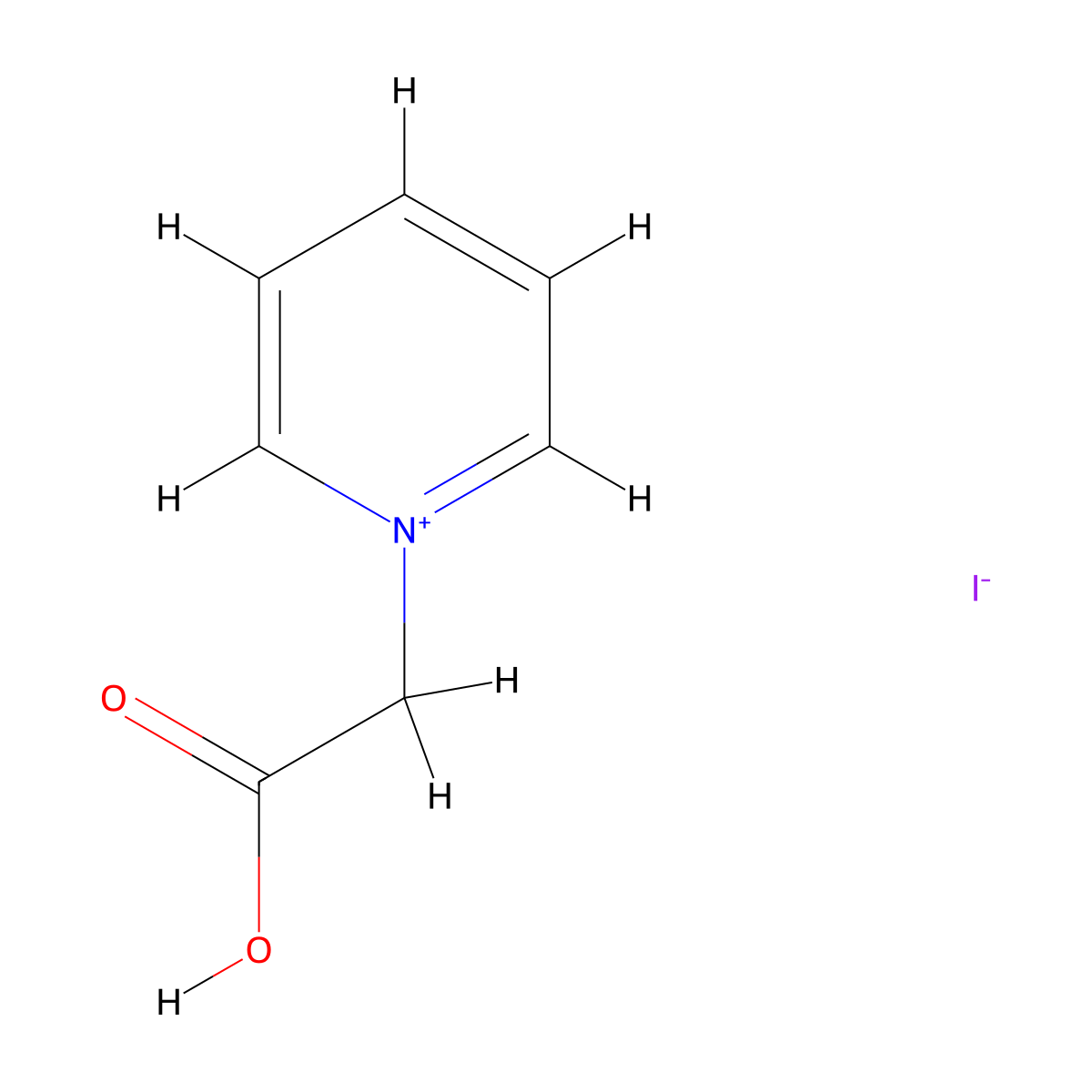 1-(Carboxymethyl)pyridin-1-ium iodide molecular structure, CAS 157102-58-4