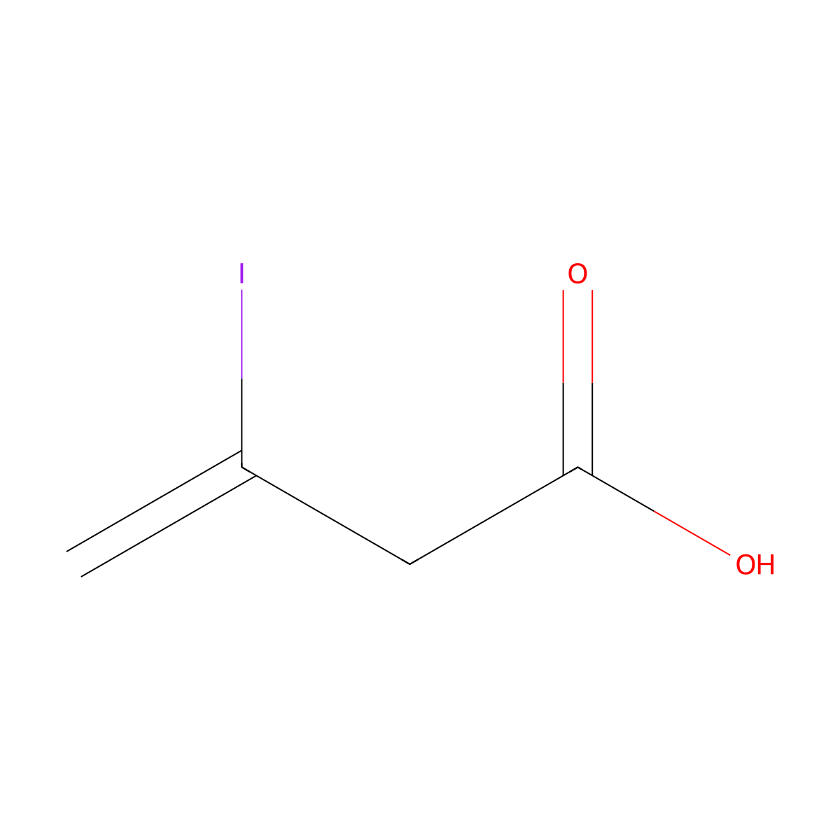 3-Iodobut-3-enoic acid molecular structure, CAS 157104-38-6