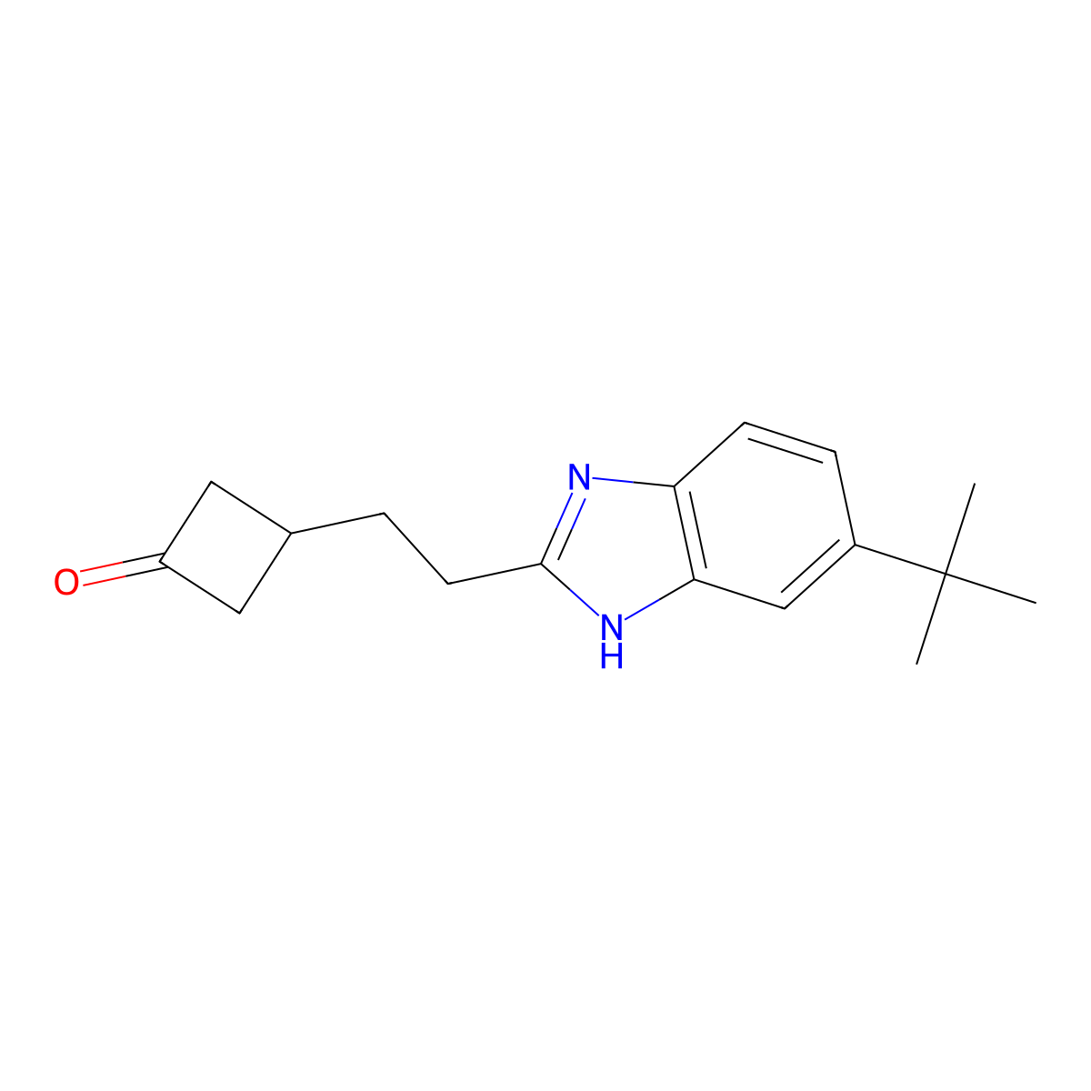 3-(2-(6-(tert-butyl)-1H-benzo[d]imidazol-2-yl)ethyl)cyclobutanone molecular structure, CAS 1571060-90-6