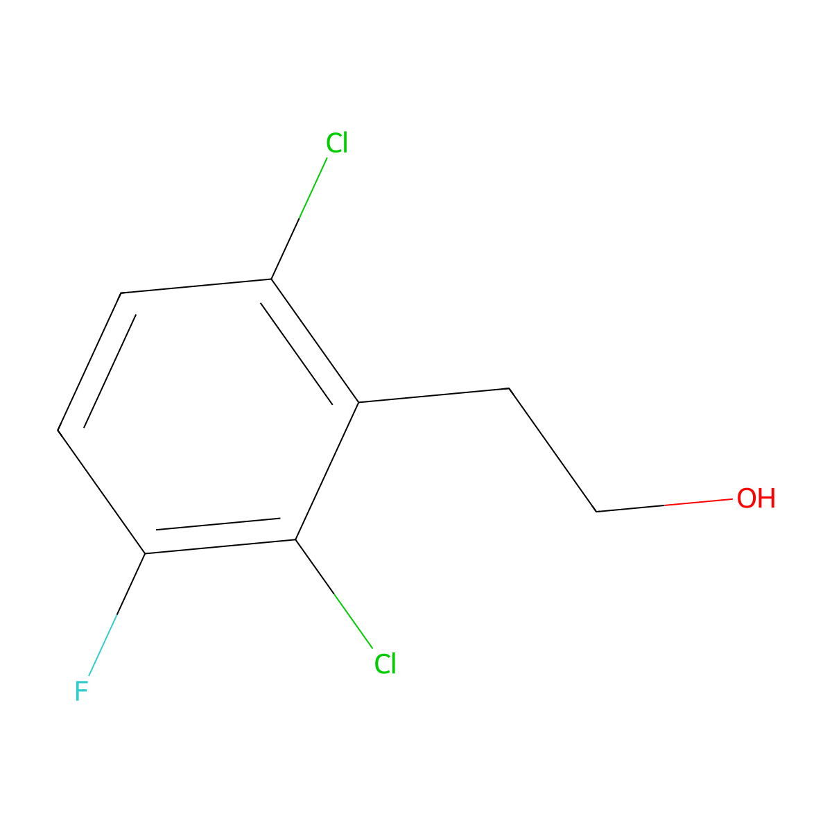 2-(2,6-Dichloro-3-fluorophenyl)ethanol molecular structure, CAS 1571065-36-5