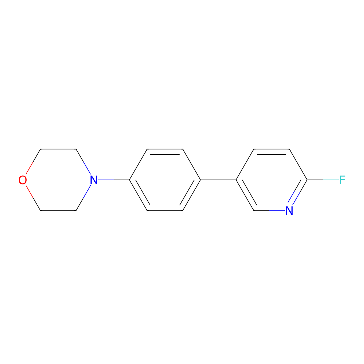 4-(4-(6-Fluoropyridin-3-yl)phenyl)morpholine molecular structure, CAS 1571072-90-6