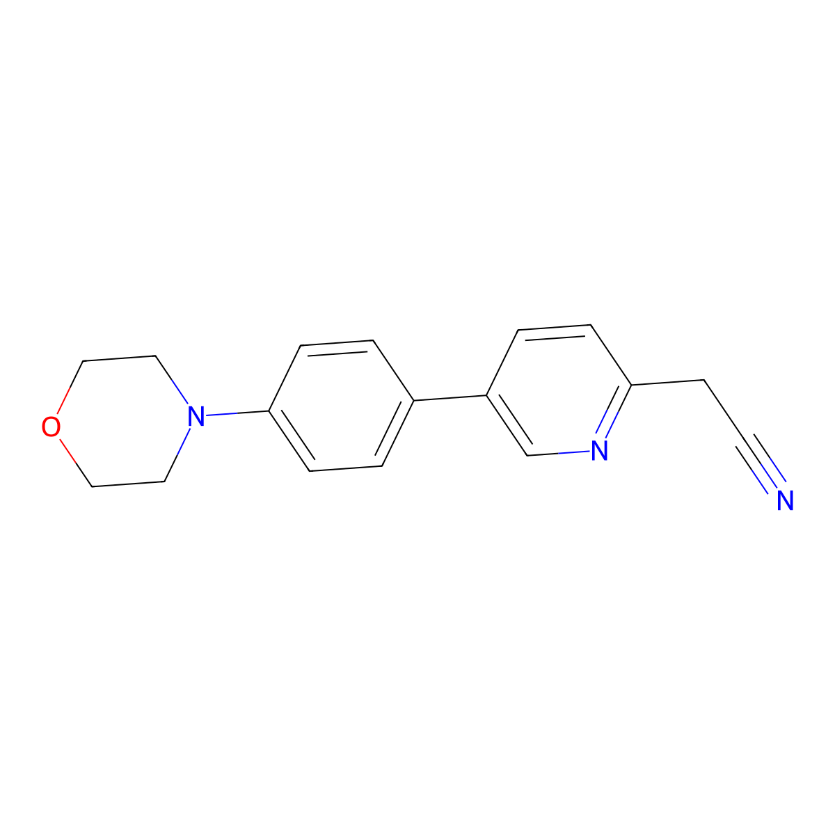 5-[4-(4-Morpholinyl)phenyl]-2-pyridineacetonitrile molecular structure, CAS 1571072-91-7