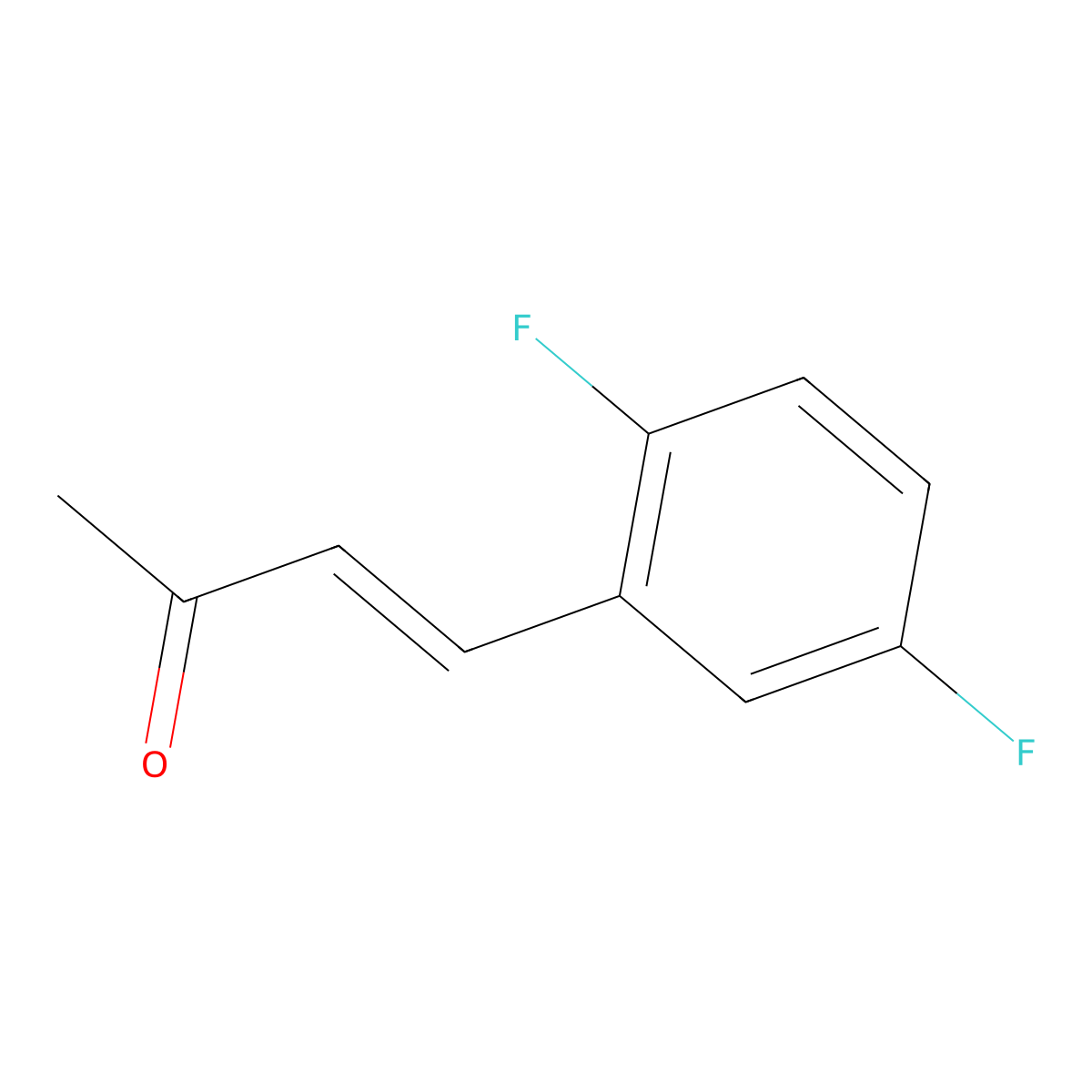 (E)-4-(2,5-difluorophenyl)but-3-en-2-one molecular structure, CAS 1571074-31-1
