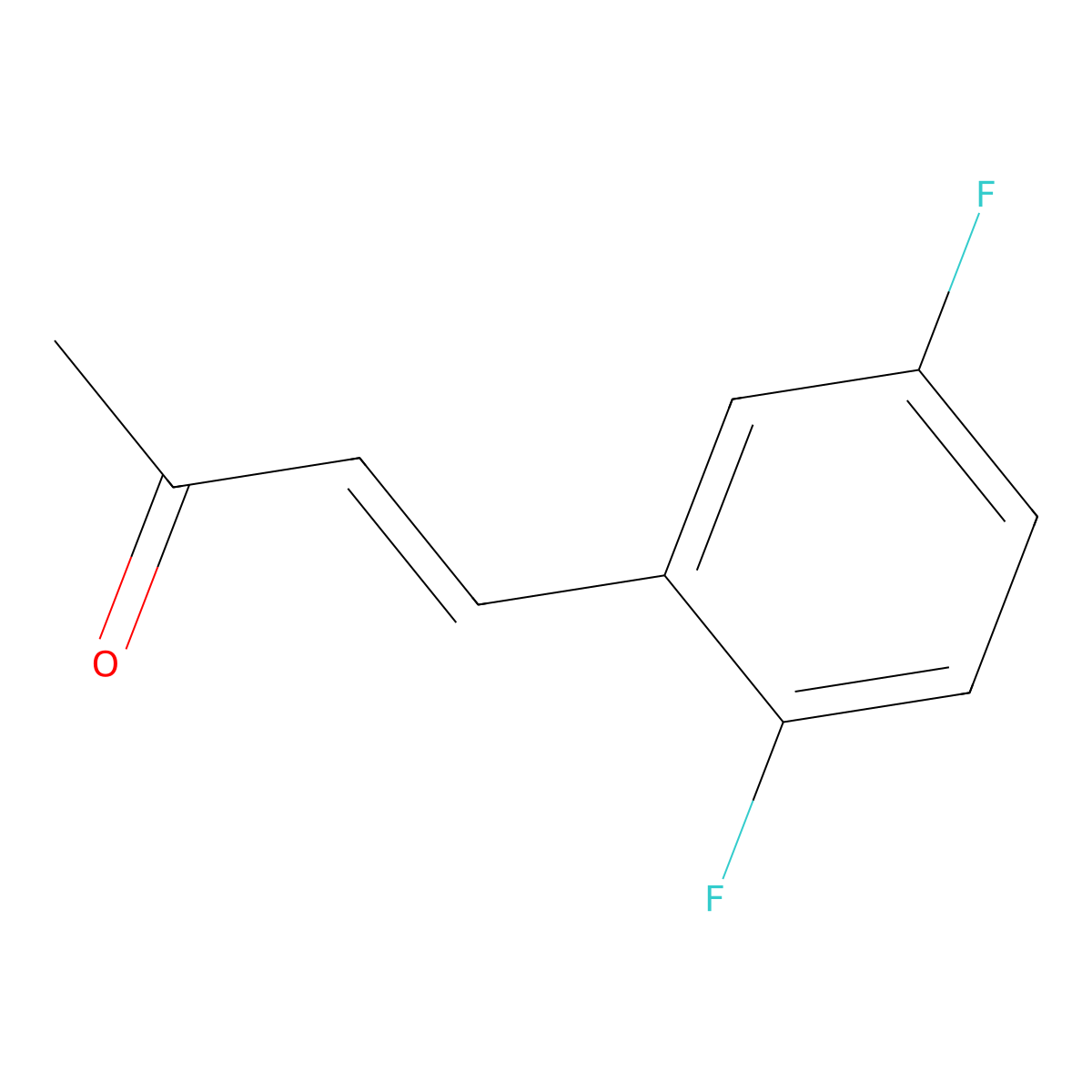 (E)-4-(2,5-difluorophenyl)but-3-en-2-one molecular structure, CAS 1571074-31-1