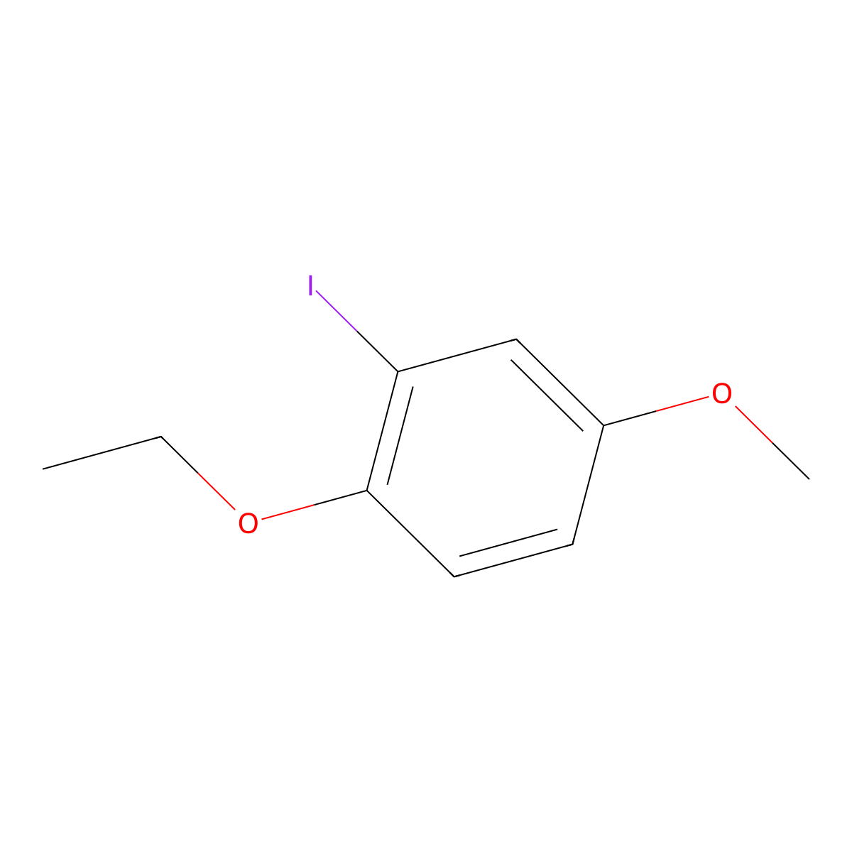 1-Ethoxy-2-iodo-4-methoxybenzene molecular structure, CAS 1571075-40-5