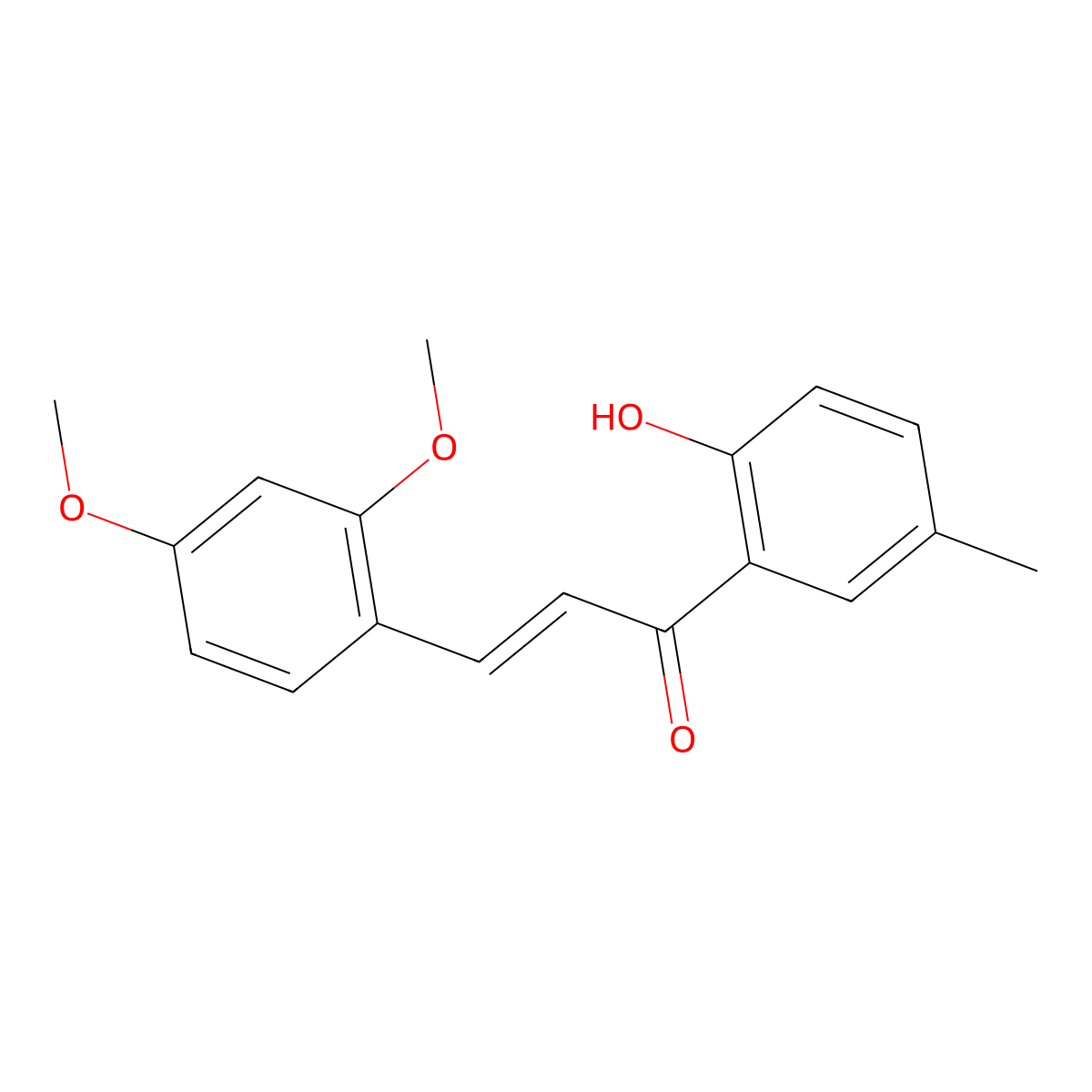 2,4-Dimethoxy-2'-hydroxy-5'-methylchalcone molecular structure, CAS 1571080-70-0