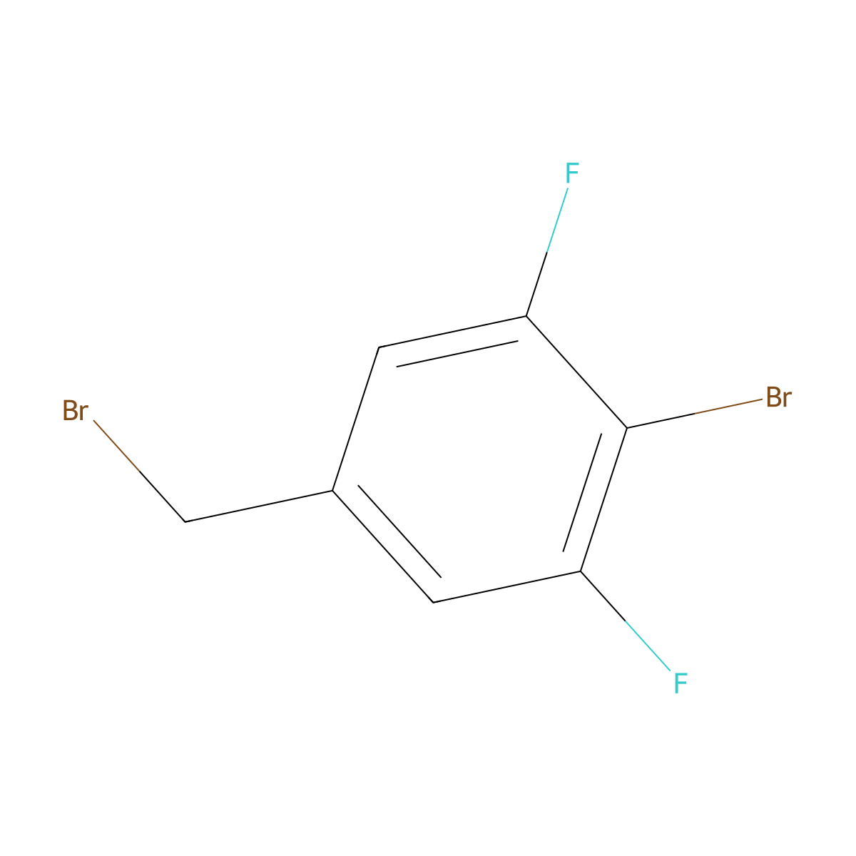4-Bromo-3,5-difluorobenzyl bromide molecular structure, CAS 1571115-92-8