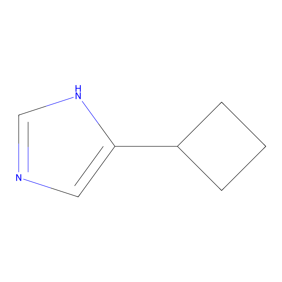 4-cyclobutyl-1H-imidazole molecular structure, CAS 1571145-56-6