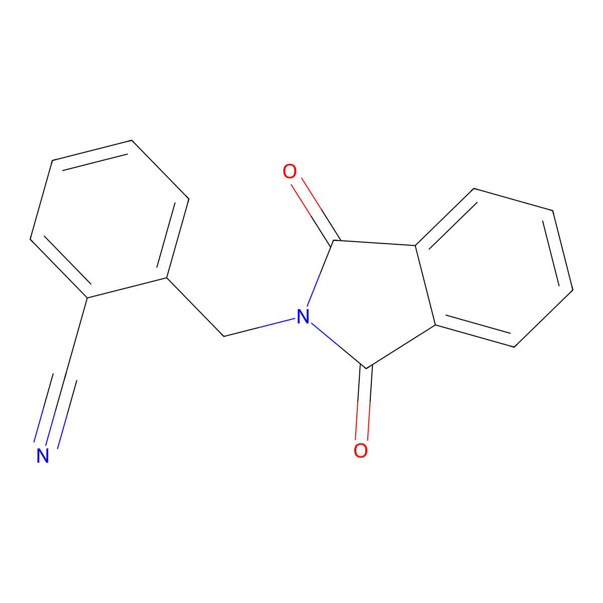 2-((1,3-Dioxoisoindolin-2-yl)methyl)benzonitrile molecular structure, CAS 157117-83-4