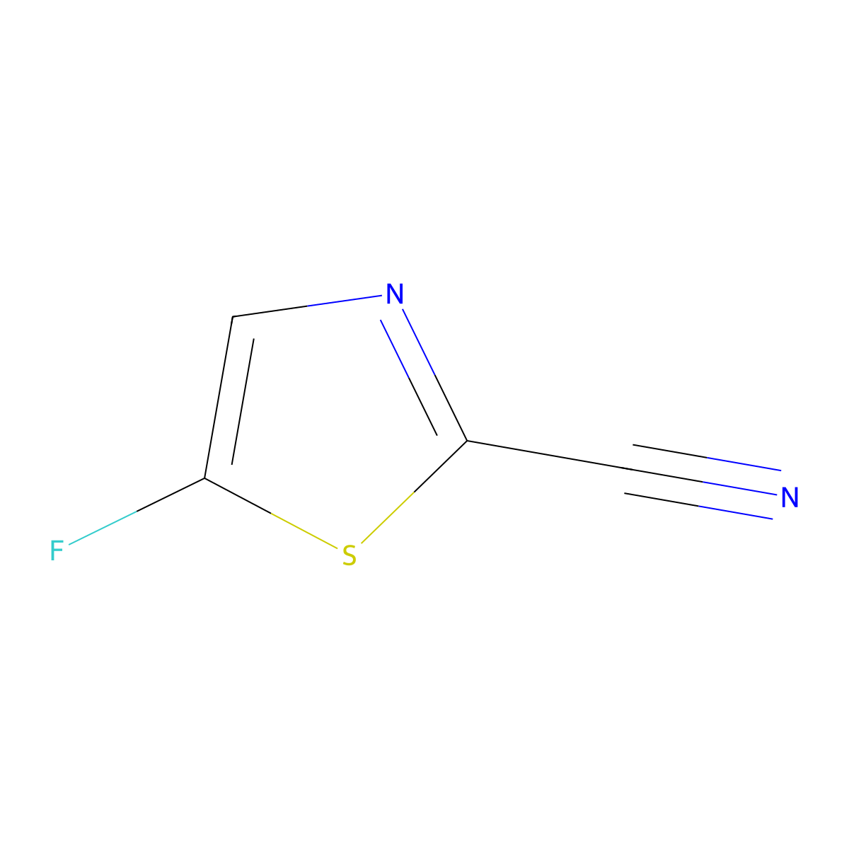 5-Fluoro-thiazole-2-carbonitrile molecular structure, CAS 1571217-17-8